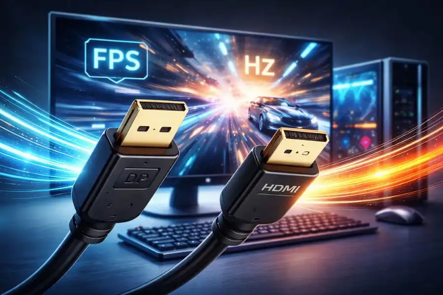 Cabo DisplayPort ou HDMI: Qual garante mais FPS e Hertz?